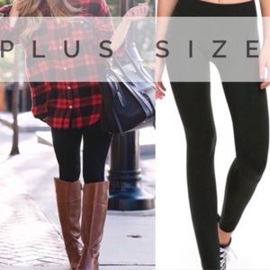 Pants - Plus Size Black Fleece Lined Leggings Pants - Plus Size Black Fleece Lined Leggings